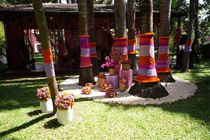 Floral detail and Photo-op — Mehendi decor — St. Regis